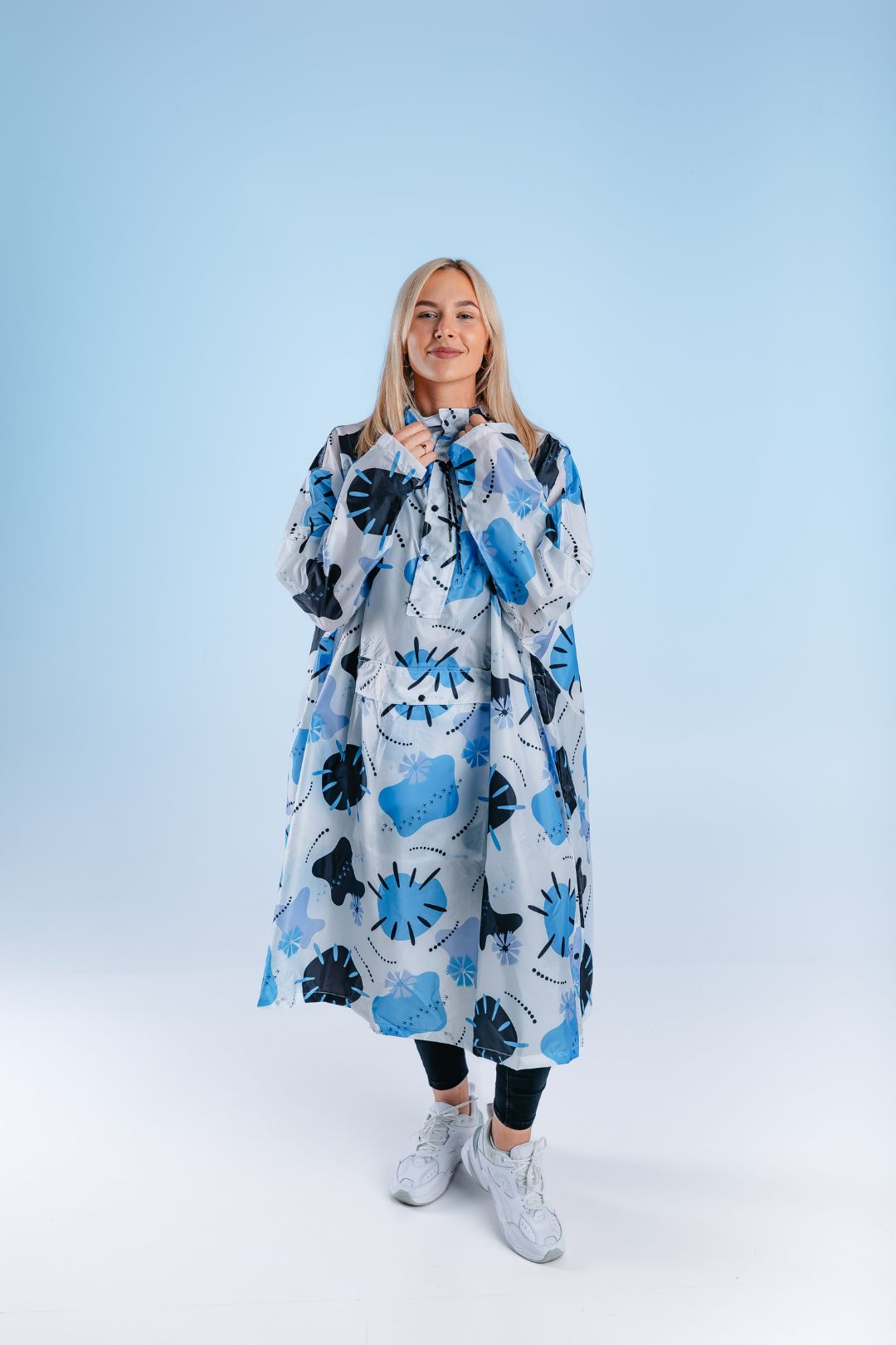 RAINCOAT, WHITE ABSTRACT