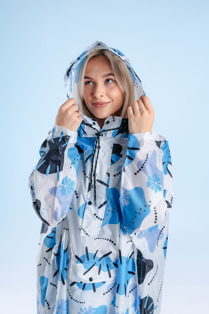 RAINCOAT, WHITE ABSTRACT