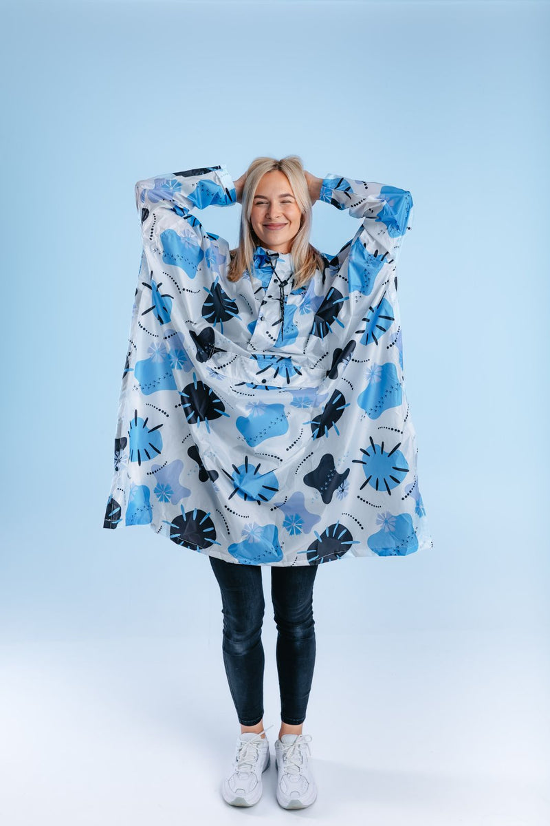 RAINCOAT, WHITE ABSTRACT